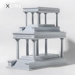 1:64 Scale Magnetic Display Garage β Classical Temple Style with LED Lighting for Model Cars