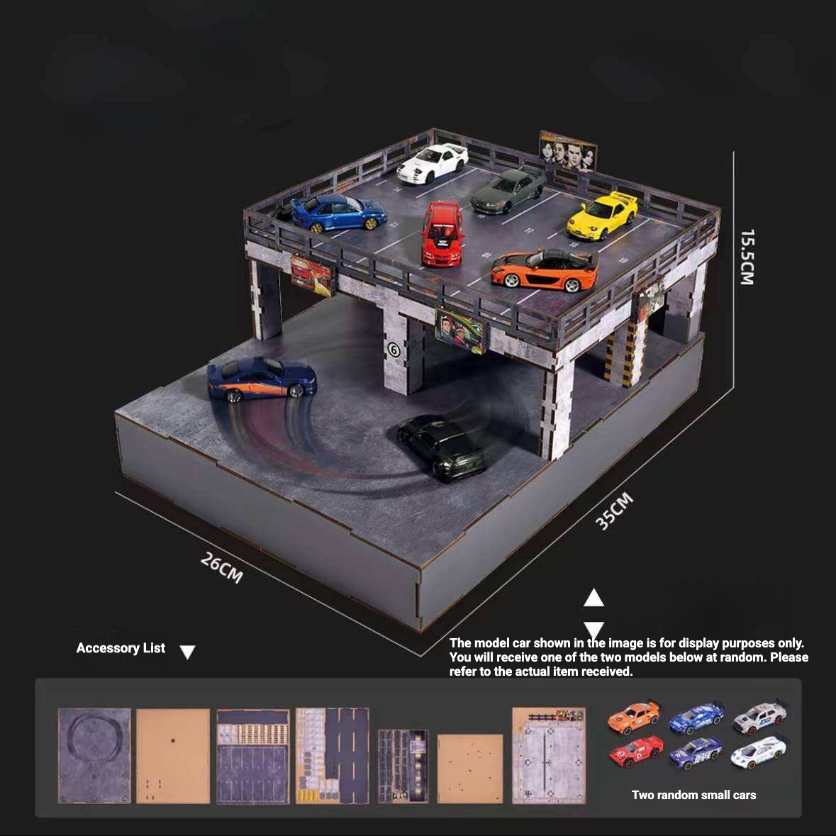 1:64 Precision Magnetic Drift Stage - DIY Miniature Race Track & Display Scene